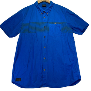 Oakley Men's Blue Short Sleeve Button Up Shirt Size Large